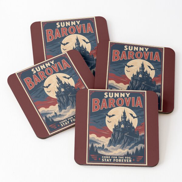 Item preview, Sunny Barovia - Vintage Gothic Travel Poster RPG Wall Art designed and sold by Dice_Goblin_Studio.