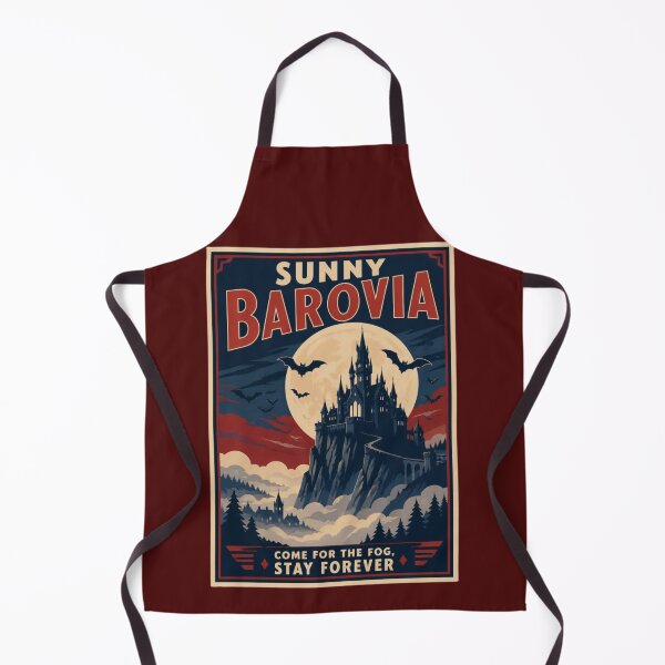 Item preview, Sunny Barovia - Vintage Gothic Travel Poster RPG Wall Art designed and sold by Dice_Goblin_Studio.