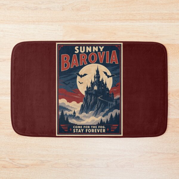 Item preview, Sunny Barovia - Vintage Gothic Travel Poster RPG Wall Art designed and sold by Dice_Goblin_Studio.