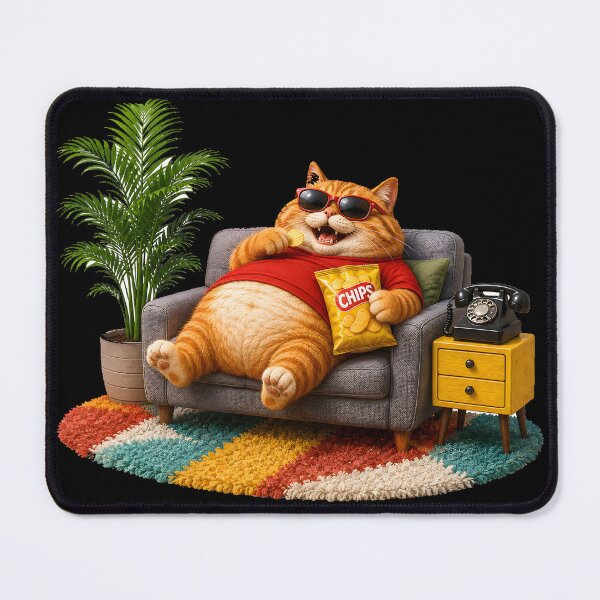 Item preview, Can I Be Lazier? Weekend Mood Cat designed and sold by ARabbitHole.
