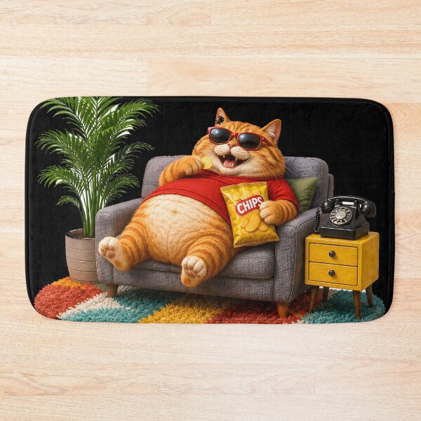Item preview, Can I Be Lazier? Weekend Mood Cat designed and sold by ARabbitHole.