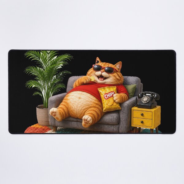 Item preview, Can I Be Lazier? Weekend Mood Cat designed and sold by ARabbitHole.
