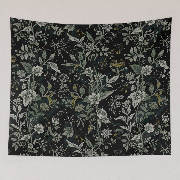 Item preview, Dark Mystical Botanical Pattern Art designed and sold by ameetlumiere.
