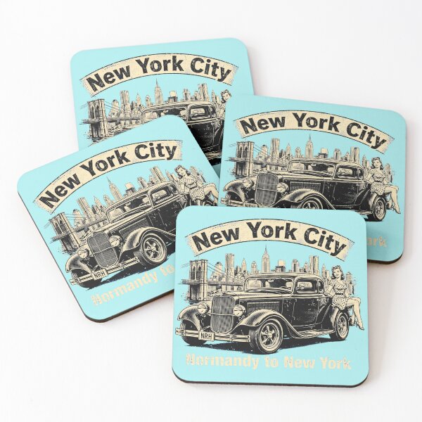 Item preview, New York City Vintage Hot Rod designed and sold by Normandy Road Heritage™ - Vintage Garage Art.