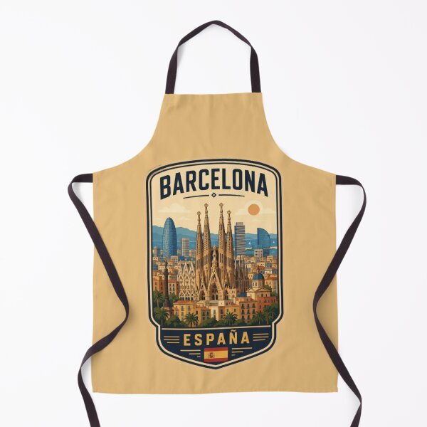 Item preview, Barcelona Spain Travel Souvenir Badge – Sagrada Familia Skyline Vintage Emblem designed and sold by Travel Souvenirs 30.