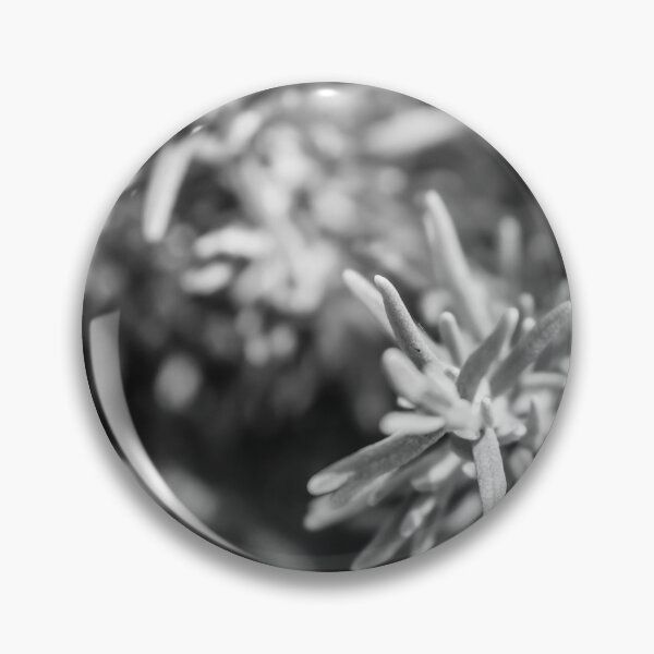 Item preview, Black and White Close-Up of a Rosemary Plant with Intricate Textures designed and sold by Nmallia.