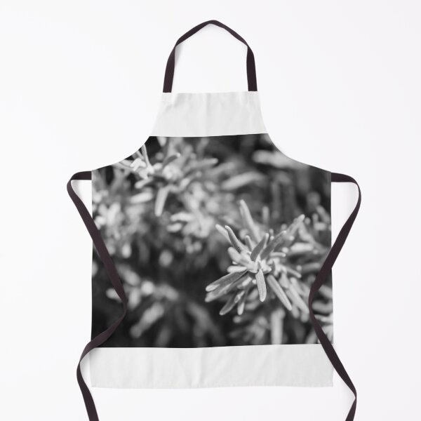 Item preview, Black and White Close-Up of a Rosemary Plant with Intricate Textures designed and sold by Nmallia.