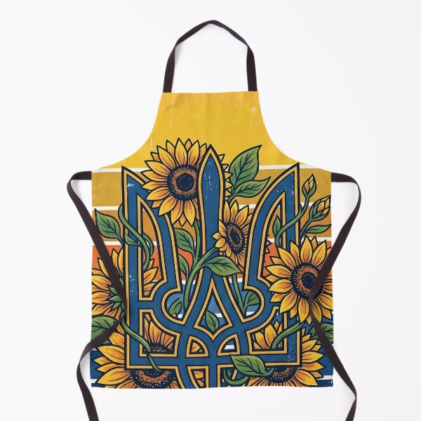 Item preview, Vintage Ukrainian Sunflower Trident Retro Sunset Freedom designed and sold by KreonaTime.