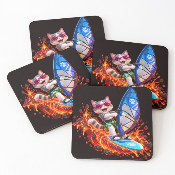 Item preview, Lava Surfer Cat Extreme Adventure designed and sold by ARabbitHole.