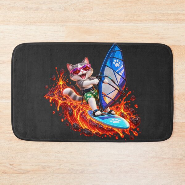 Item preview, Lava Surfer Cat Extreme Adventure designed and sold by ARabbitHole.