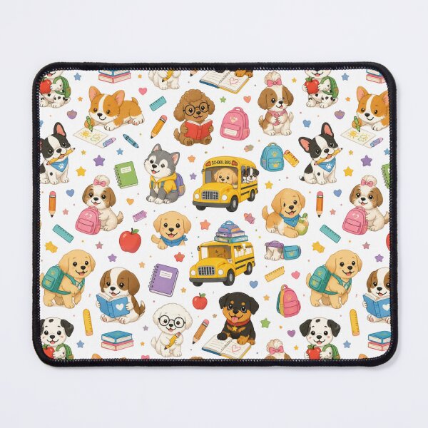 Item preview, Cute Puppy School Pattern – Kawaii Dog Back to School Notebook Design designed and sold by Brain shot.