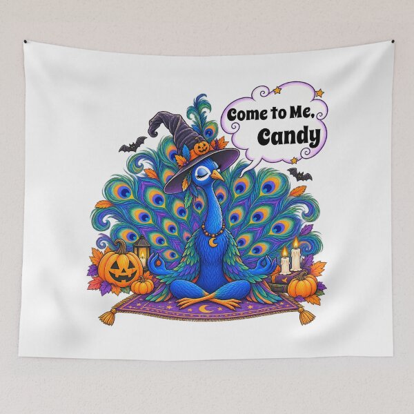 Item preview, Come to Me, Candy – Meditating Witch Peacock Halloween Design designed and sold by Buli89.