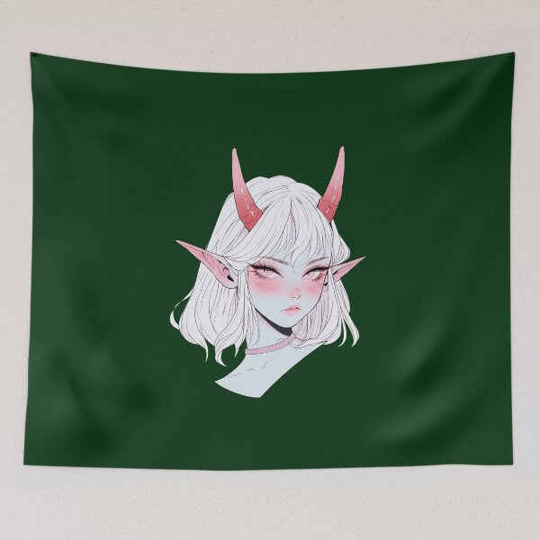 Item preview, White Horned Fantasy Girl designed and sold by ernestreid33.
