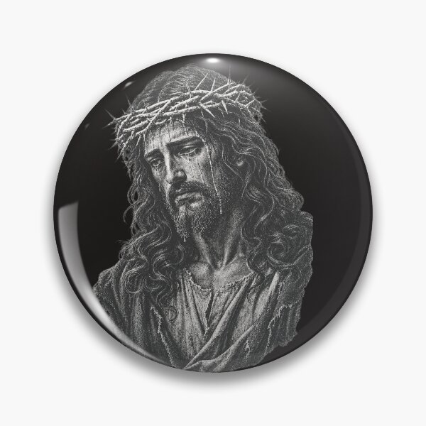 Item preview, Jesus Christ Wearing Crown Of Thorns Sorrowful Artistic Portrait designed and sold by Derekquie.