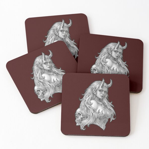Item preview, Gothic Horned Lady Portrait designed and sold by ernestreid33.