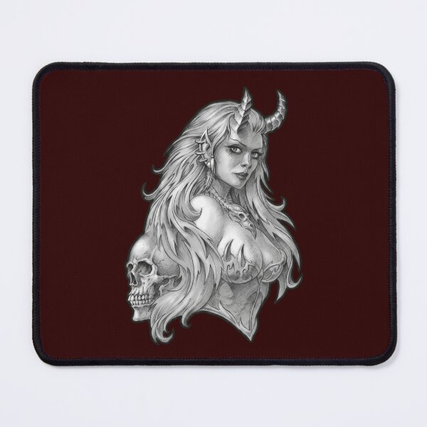 Item preview, Gothic Horned Lady Portrait designed and sold by ernestreid33.