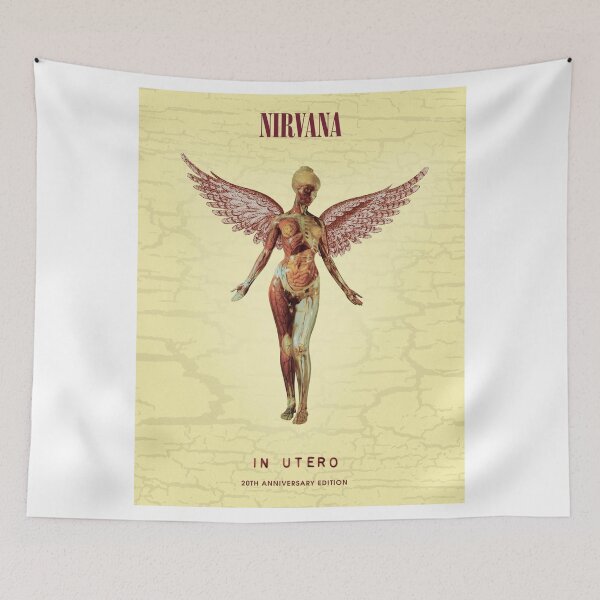 Item preview, Nirvana In Utero Inspired Grunge Anatomy Angel 90s Alternative Rock Poster designed and sold by klisexbyu11.