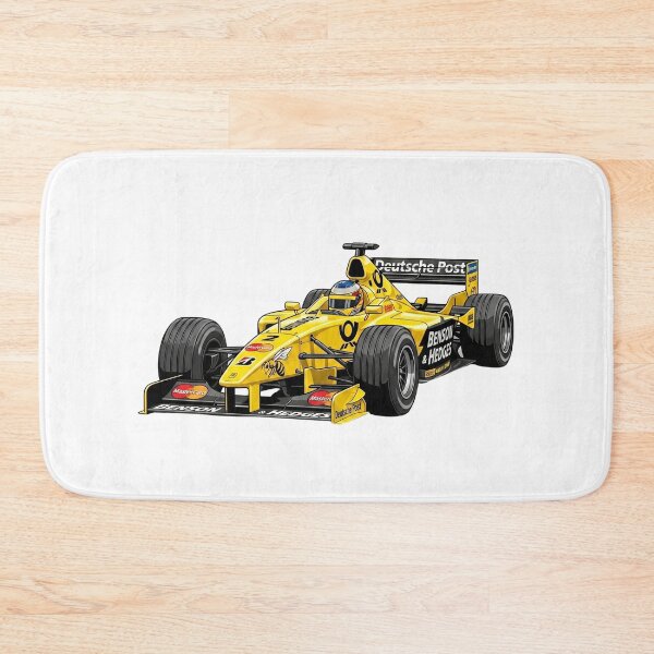 Item preview, 1999 Jordan 199 Heinz-Harald Frentzen Yellow Buzzin Hornets Vintage F1 Racing Car Illustration designed and sold by Motorline44.