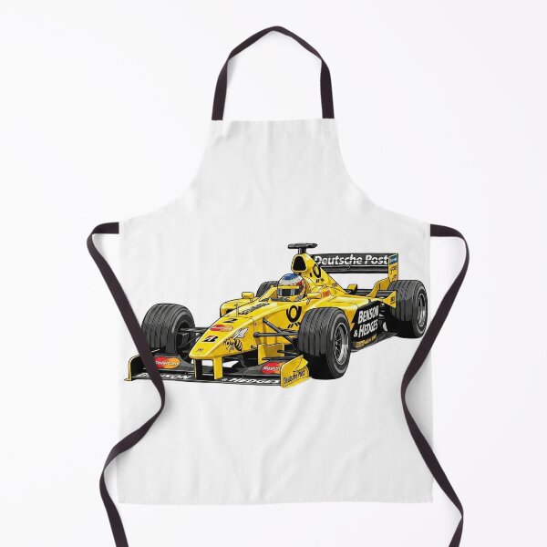 Item preview, 1999 Jordan 199 Heinz-Harald Frentzen Yellow Buzzin Hornets Vintage F1 Racing Car Illustration designed and sold by Motorline44.