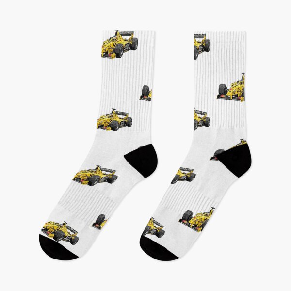 Item preview, 1999 Jordan 199 Heinz-Harald Frentzen Yellow Buzzin Hornets Vintage F1 Racing Car Illustration designed and sold by Motorline44.