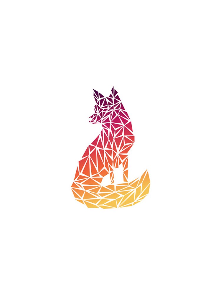 Thumbnail 4 of 4, iPhone Case, Geometric Fox - Sunset designed and sold by Raggnarr.