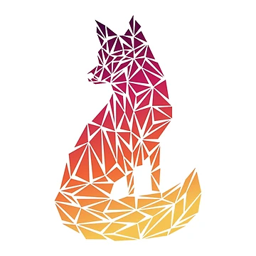 Artwork thumbnail, Geometric Fox - Sunset by Espyr.Art