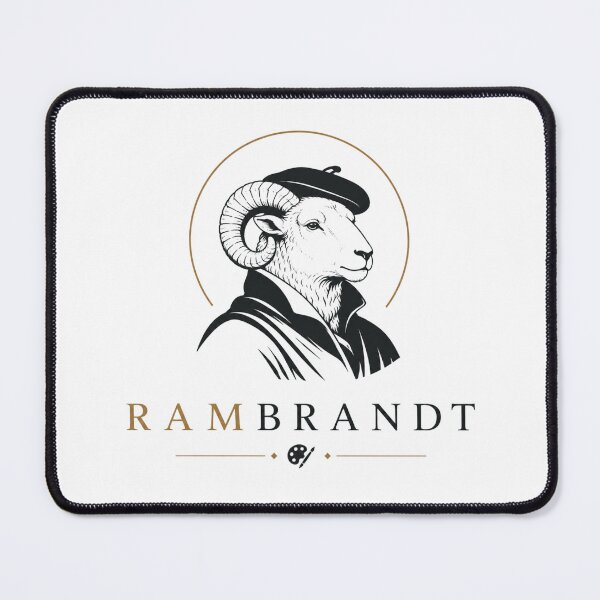 Item preview, Rambrandt – Funny Ram Painter Art Pun designed and sold by NicramR.