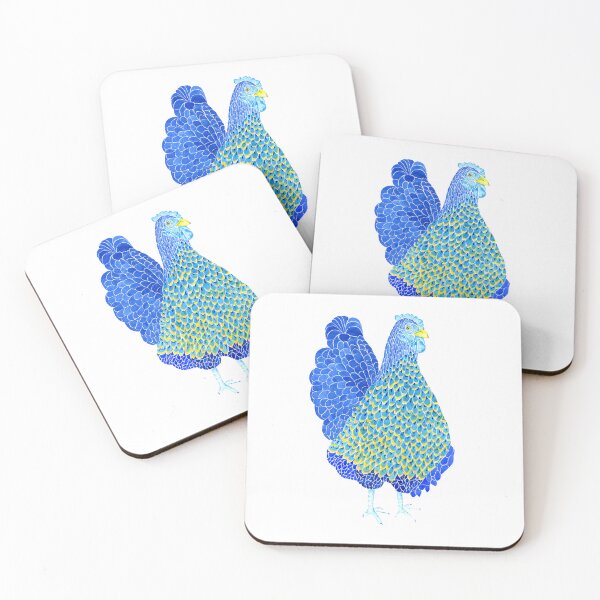 Item preview, Blue Hen Watercolor Painting designed and sold by Sonoran Glimmer.