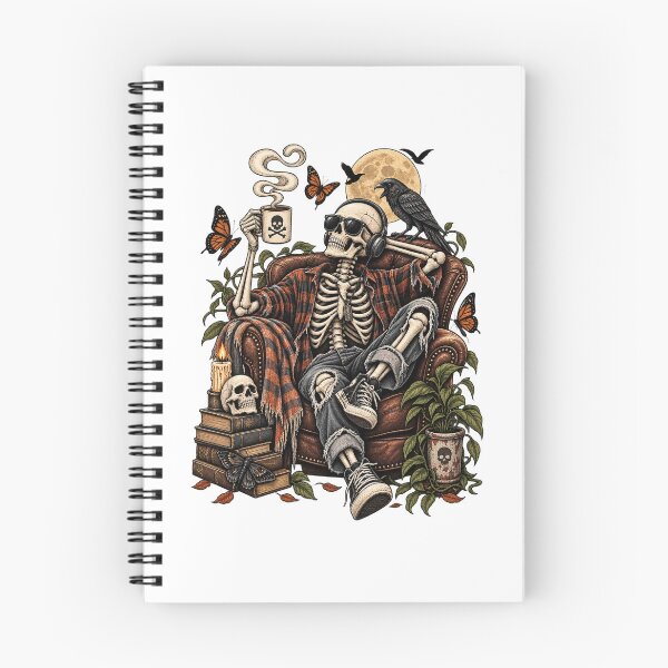 Item preview, Skeleton Coffee Lover Gothic Coffee Skeleton with Raven designed and sold by afr-saad.