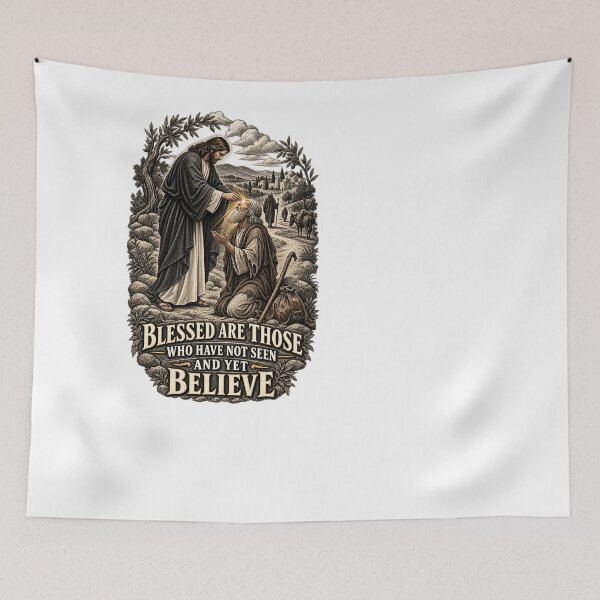 Item preview, Jesus Healing Blind Man Blessed Are Those Who Have Not Seen And Yet Believe designed and sold by Derekquie.