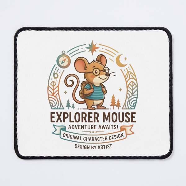 Item preview, Explorer Mouse Adventure Awaits Cute Original Cartoon designed and sold by eihabo.