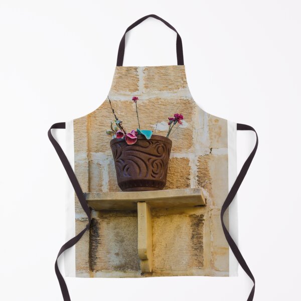 Item preview, Decorative Pot with Artificial Flowers on Rustic Stone Wall Shelf designed and sold by Nmallia.
