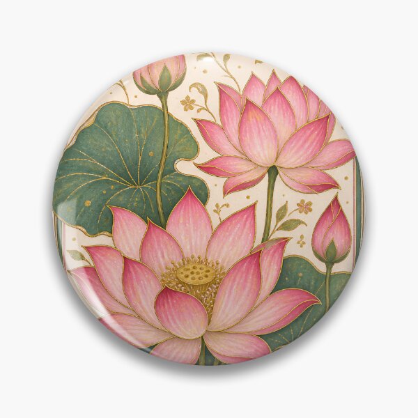 Item preview, Golden Lotus Indian Miniature Art designed and sold by RajRang.