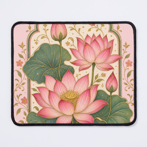 Item preview, Golden Lotus Indian Miniature Art designed and sold by RajRang.