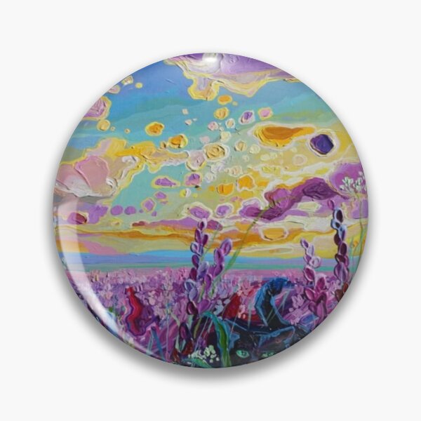 Item preview, Black Cat In Lavender Field Artwork  designed and sold by NivyasArtistry.