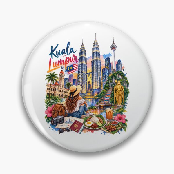 Aperçu de l'œuvre Kuala Lumpur Travel – Aquarelle de Malaisie et monuments emblématiques créée et vendue par J-Impression.