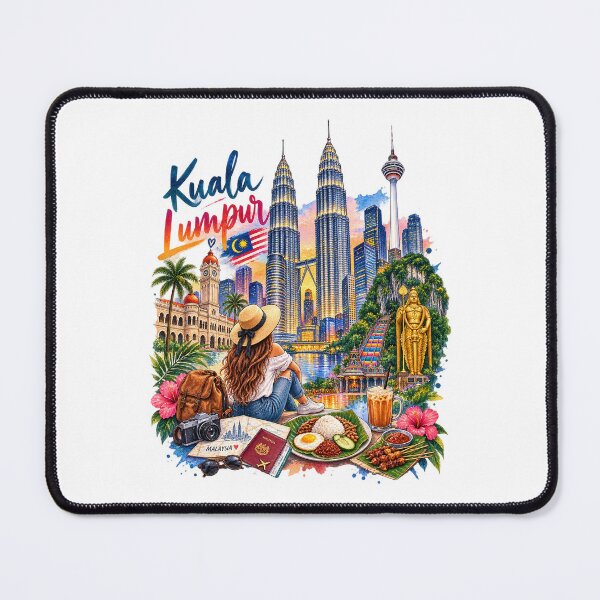 Item preview, Kuala Lumpur Travel – Watercolor of Malaysia and iconic landmarks designed and sold by J-Impression.