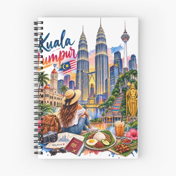 Item preview, Kuala Lumpur Travel – Watercolor of Malaysia and iconic landmarks designed and sold by J-Impression.