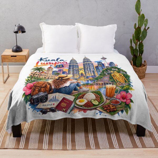 Item preview, Kuala Lumpur Travel – Watercolor of Malaysia and iconic landmarks designed and sold by J-Impression.