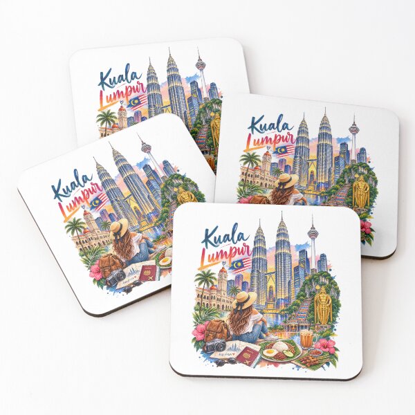 Item preview, Kuala Lumpur Travel – Watercolor of Malaysia and iconic landmarks designed and sold by J-Impression.