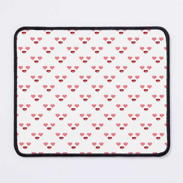 Item preview, Charming kawaii smiling heart eyes face pattern designed and sold by BlushyPrint.