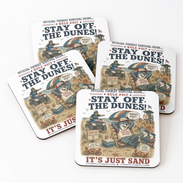 Item preview, Official Tourist Survival Guide - It's Just Sand designed and sold by Pepper's Ink & Stitch.