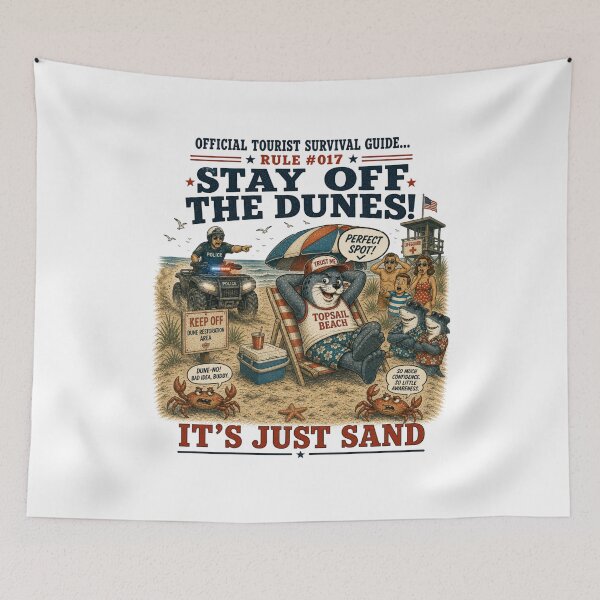 Item preview, Official Tourist Survival Guide - It's Just Sand designed and sold by Pepper's Ink & Stitch.