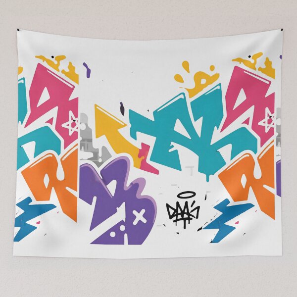 Item preview, Colorful Graffiti Street Art – Urban Spray Paint Abstract Design designed and sold by Kruti Collection.