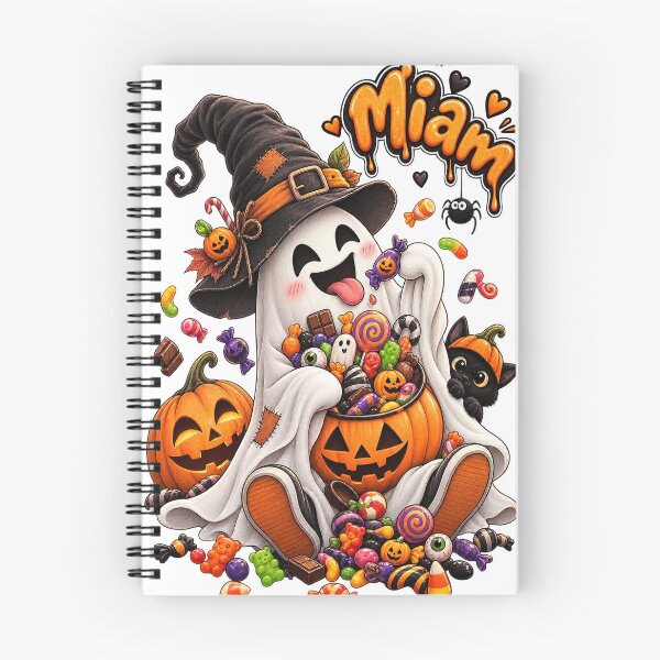 Item preview, Hungry Halloween Ghost – Yum! Candy and pumpkins designed and sold by J-Impression.