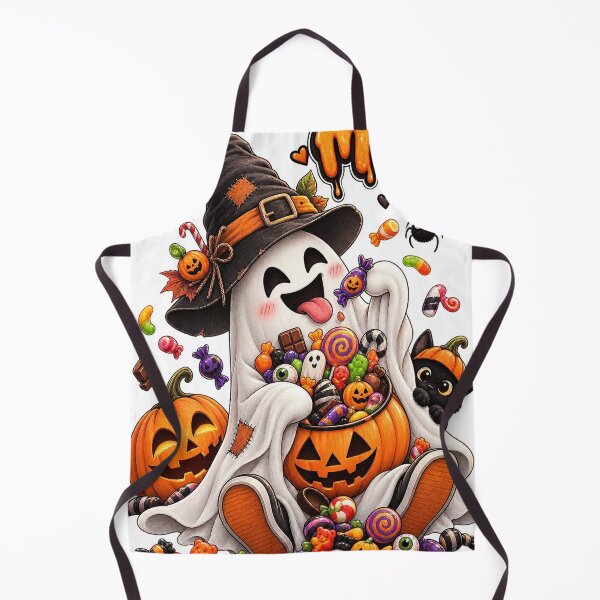 Item preview, Hungry Halloween Ghost – Yum! Candy and pumpkins designed and sold by J-Impression.