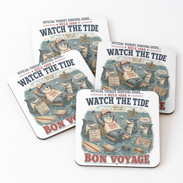 Item preview, Official Tourist Survival Guide - Bon Voyage designed and sold by Pepper's Ink & Stitch.