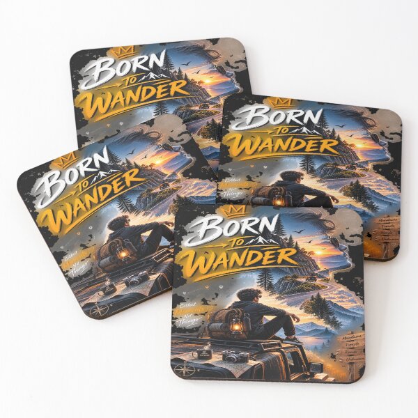 Item preview, Born to Wander - Adventure Travel Vintage Design designed and sold by MayurCreative.