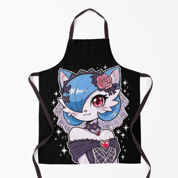 Artikelvorschau, Gothic Blue Shiny Garden Cat: Elegant Dark Romance entworfen und verkauft von CuteKats.