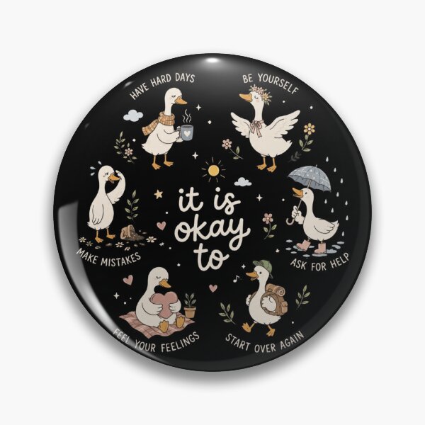Item preview, Motivational Goose, It Is Okay To Mental Health, Kindness, Inspirational 90s Aesthetic designed and sold by Quiajia.